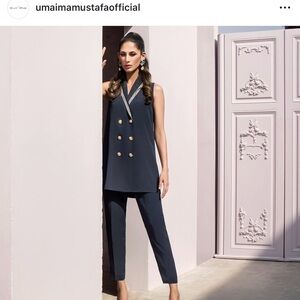 Chic Navy Women's Kurta Pantsuit